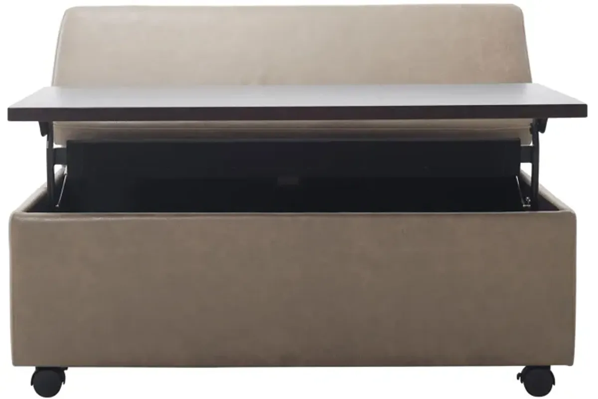 Novah Lift Top Cocktail Ottoman w/ Casters