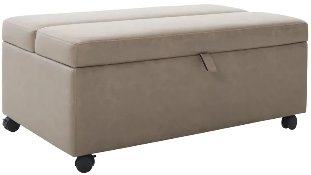 Novah Lift Top Cocktail Ottoman w/ Casters