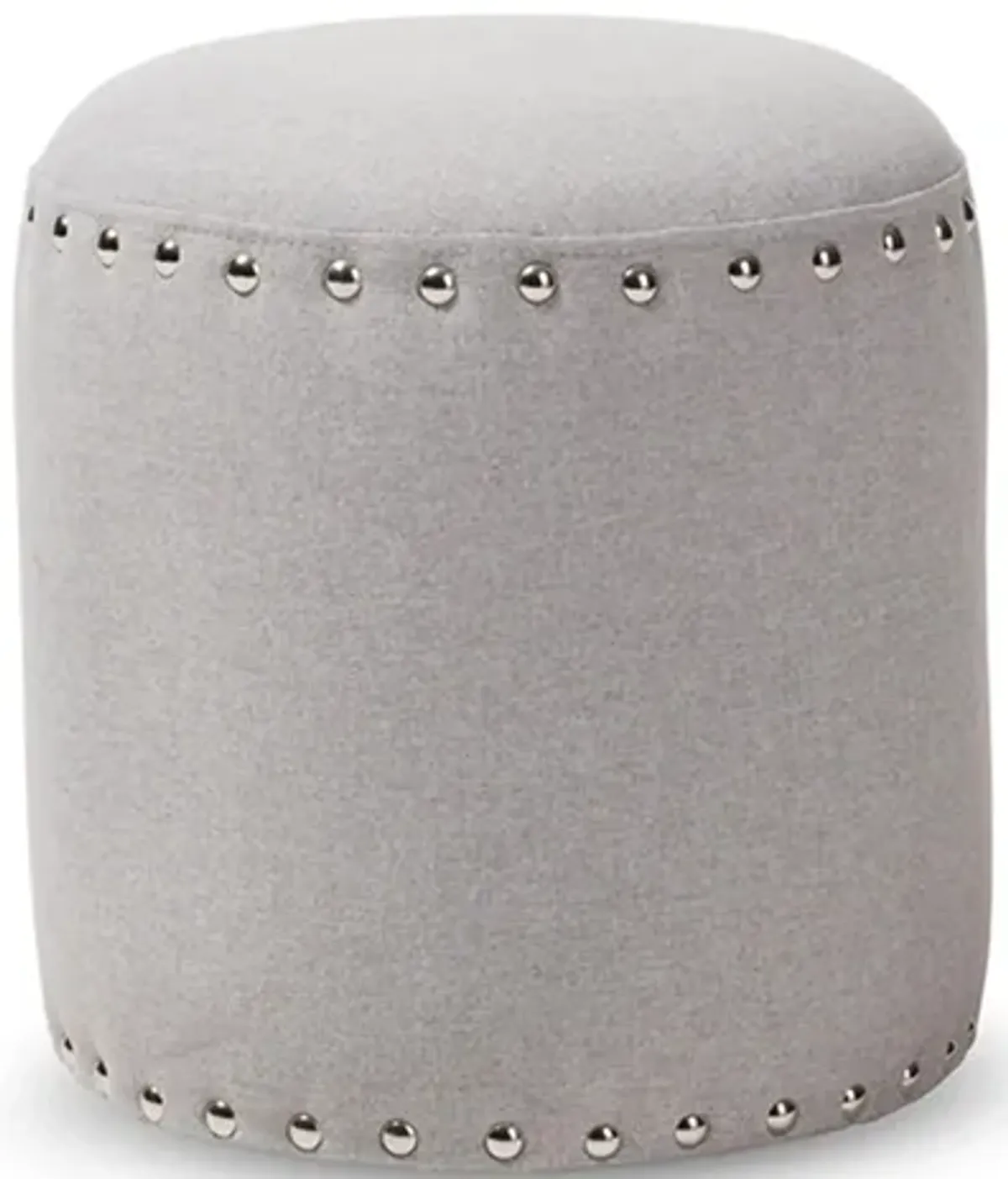 Rosine Ottoman in Light Gray by Wholesale Interiors