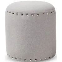 Rosine Ottoman in Light Gray by Wholesale Interiors