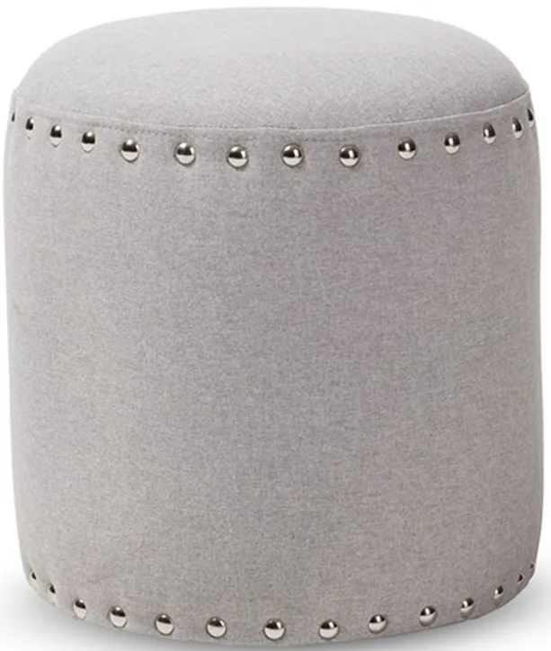 Rosine Ottoman in Light Gray by Wholesale Interiors