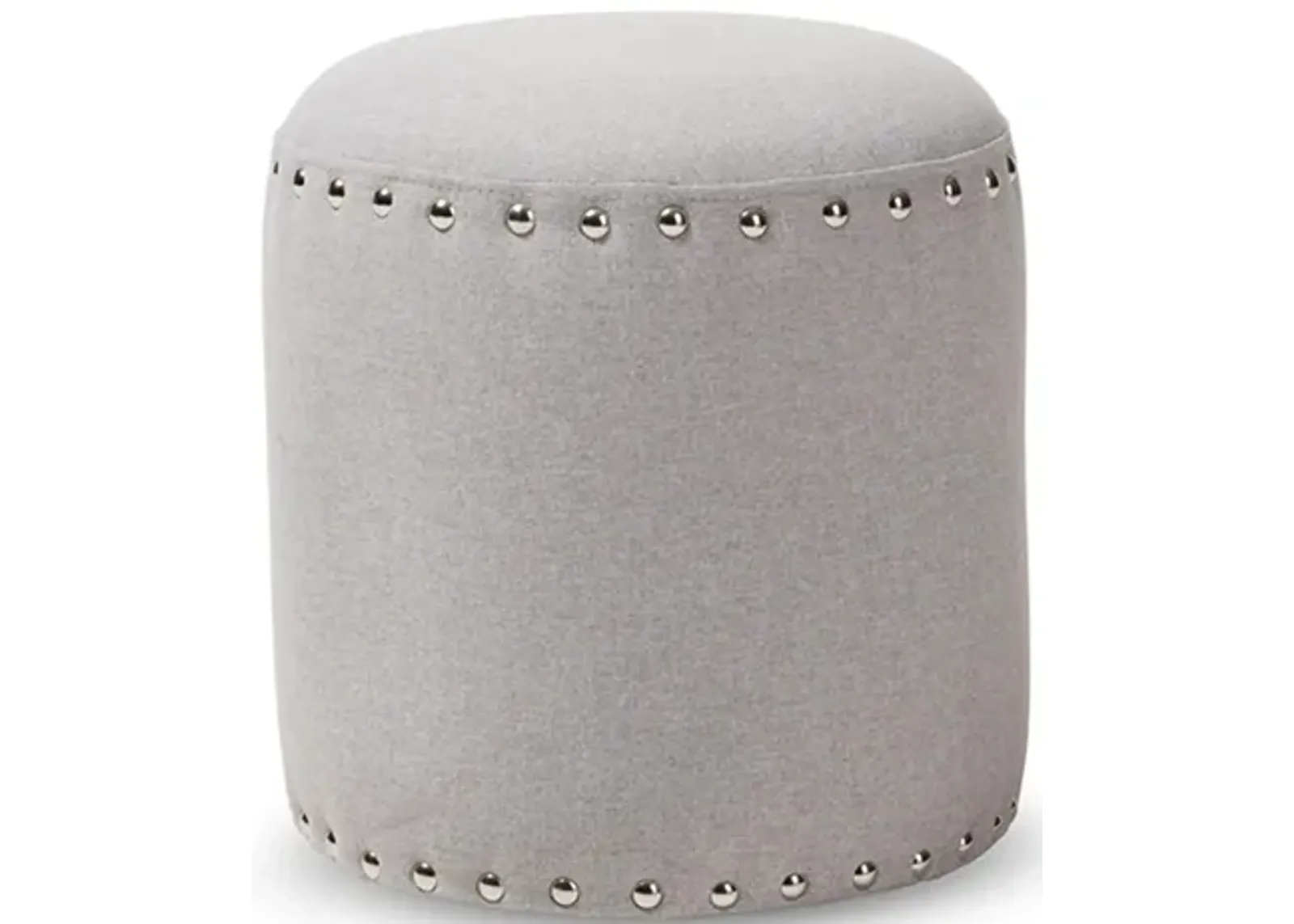 Rosine Ottoman in Light Gray by Wholesale Interiors