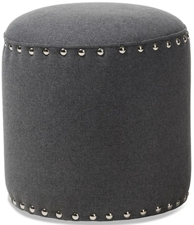 Rosine Ottoman in gray by Wholesale Interiors