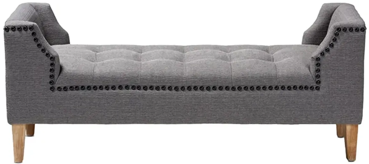 Perret Bench in Gray by Wholesale Interiors