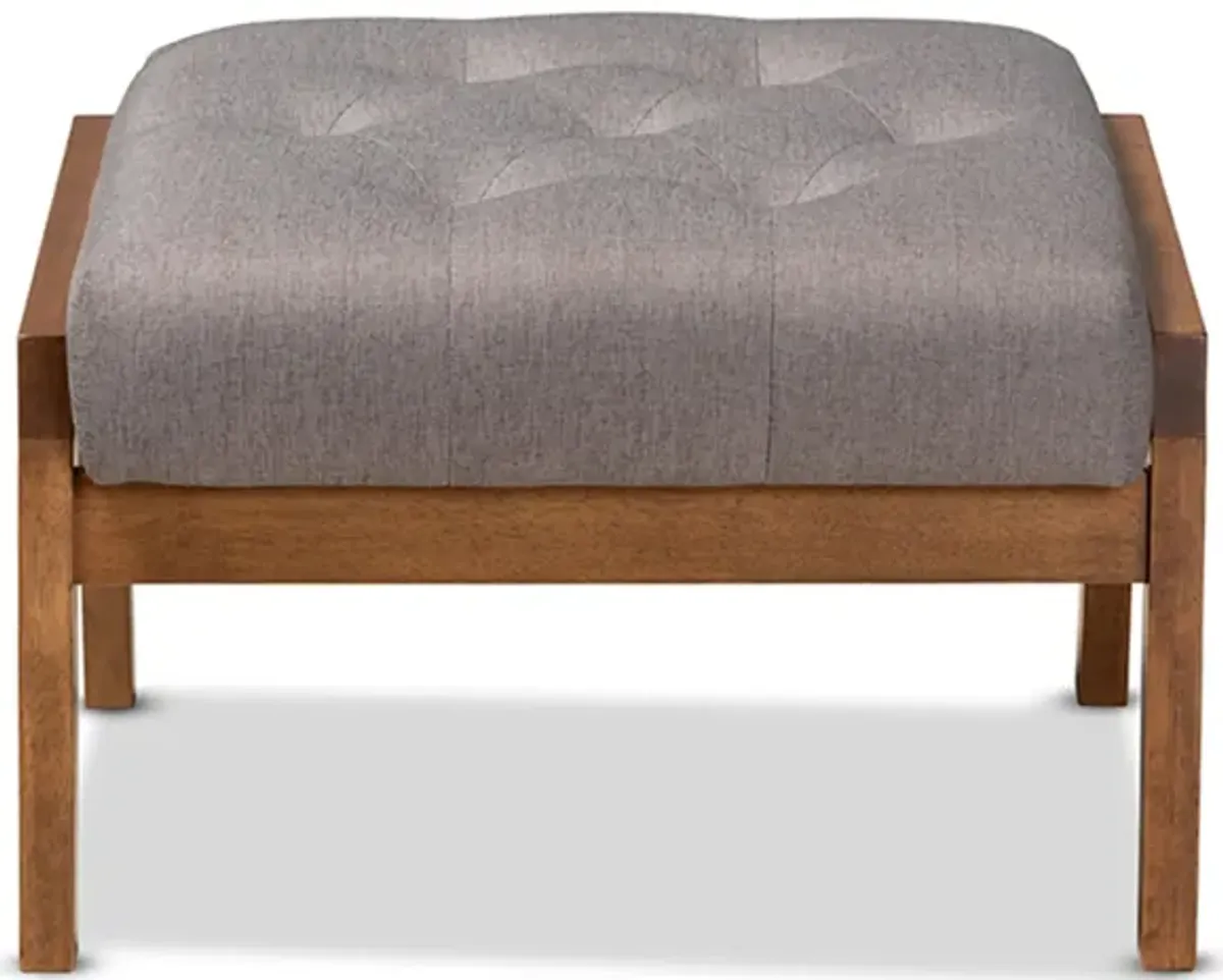 Naeva Footstool in Gray/Brown by Wholesale Interiors