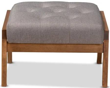 Naeva Footstool in Gray/Brown by Wholesale Interiors