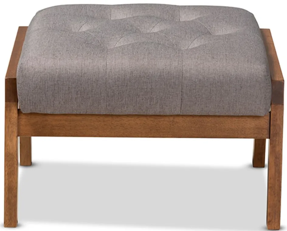 Naeva Footstool in Gray/Brown by Wholesale Interiors
