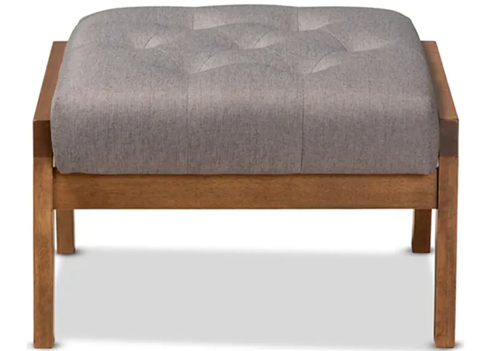 Naeva Footstool in Gray/Brown by Wholesale Interiors