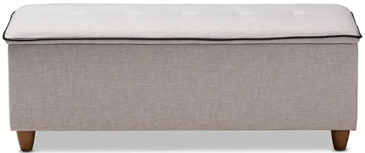 Marlisa Storage Ottoman Bench in Gray by Wholesale Interiors