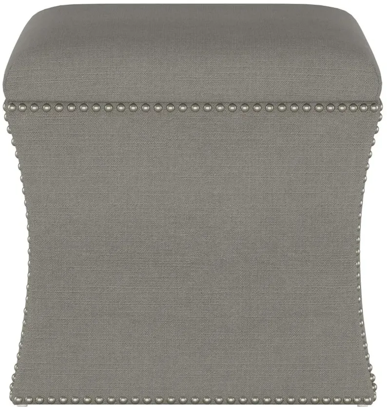 Satori Storage Ottoman in Linen Grey by Skyline