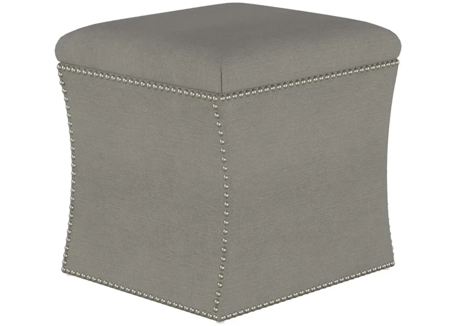 Satori Storage Ottoman in Linen Grey by Skyline