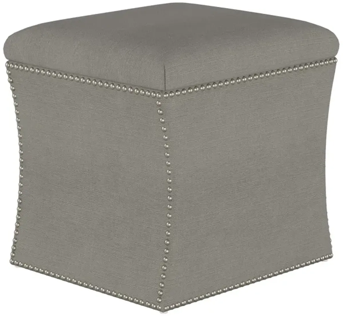 Satori Storage Ottoman in Linen Grey by Skyline