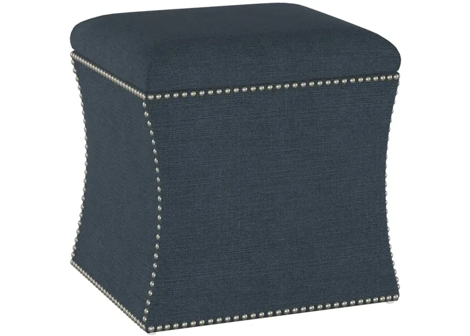 Satori Storage Ottoman in Linen Navy by Skyline