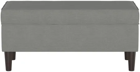 Verona Storage Bench in Linen Gray by Skyline