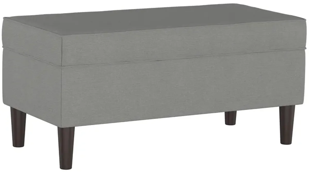 Verona Storage Bench in Linen Gray by Skyline