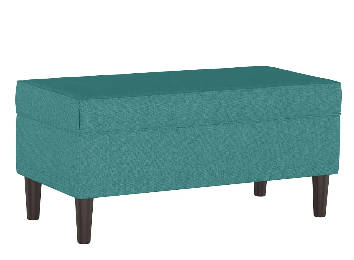 Verona Storage Bench in Linen Laguna by Skyline