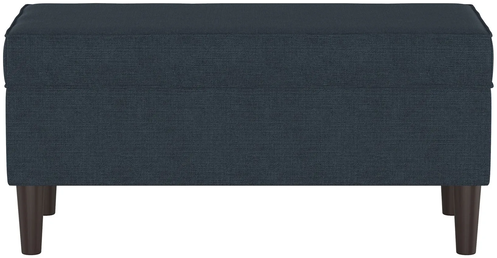 Verona Storage Bench in Linen Navy by Skyline