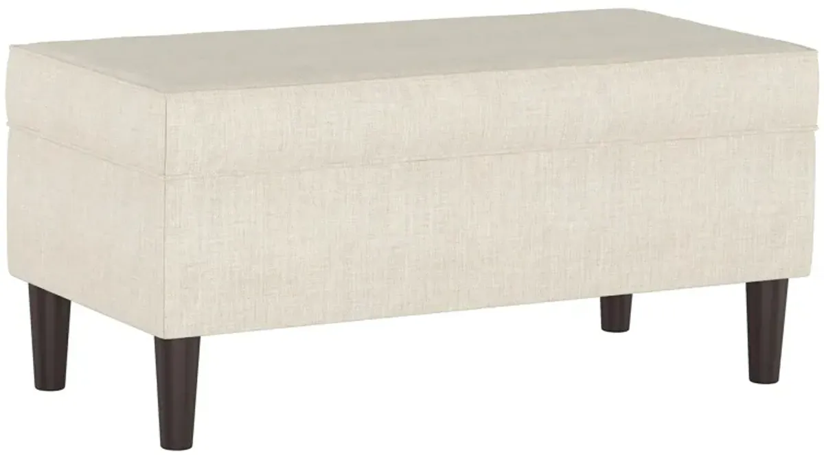 Verona Storage Bench in Linen Talc by Skyline