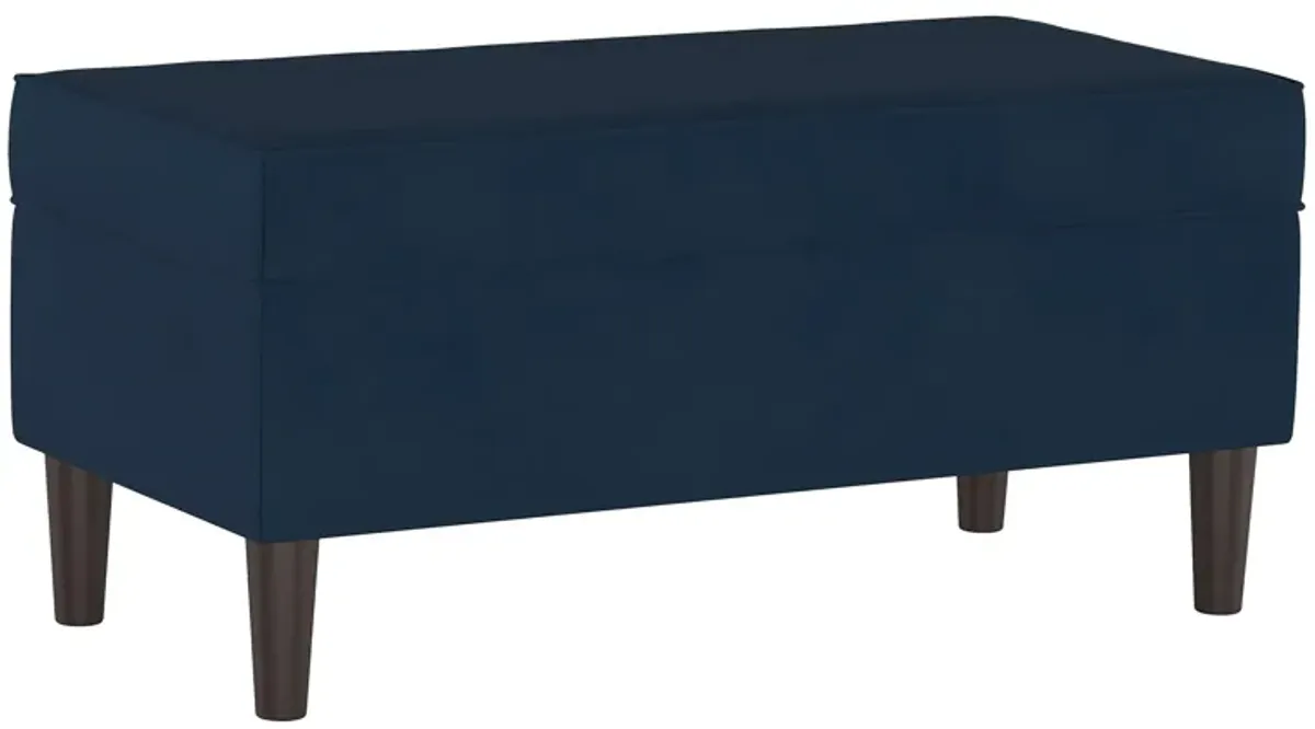 Verona Storage Bench in Velvet Ink by Skyline