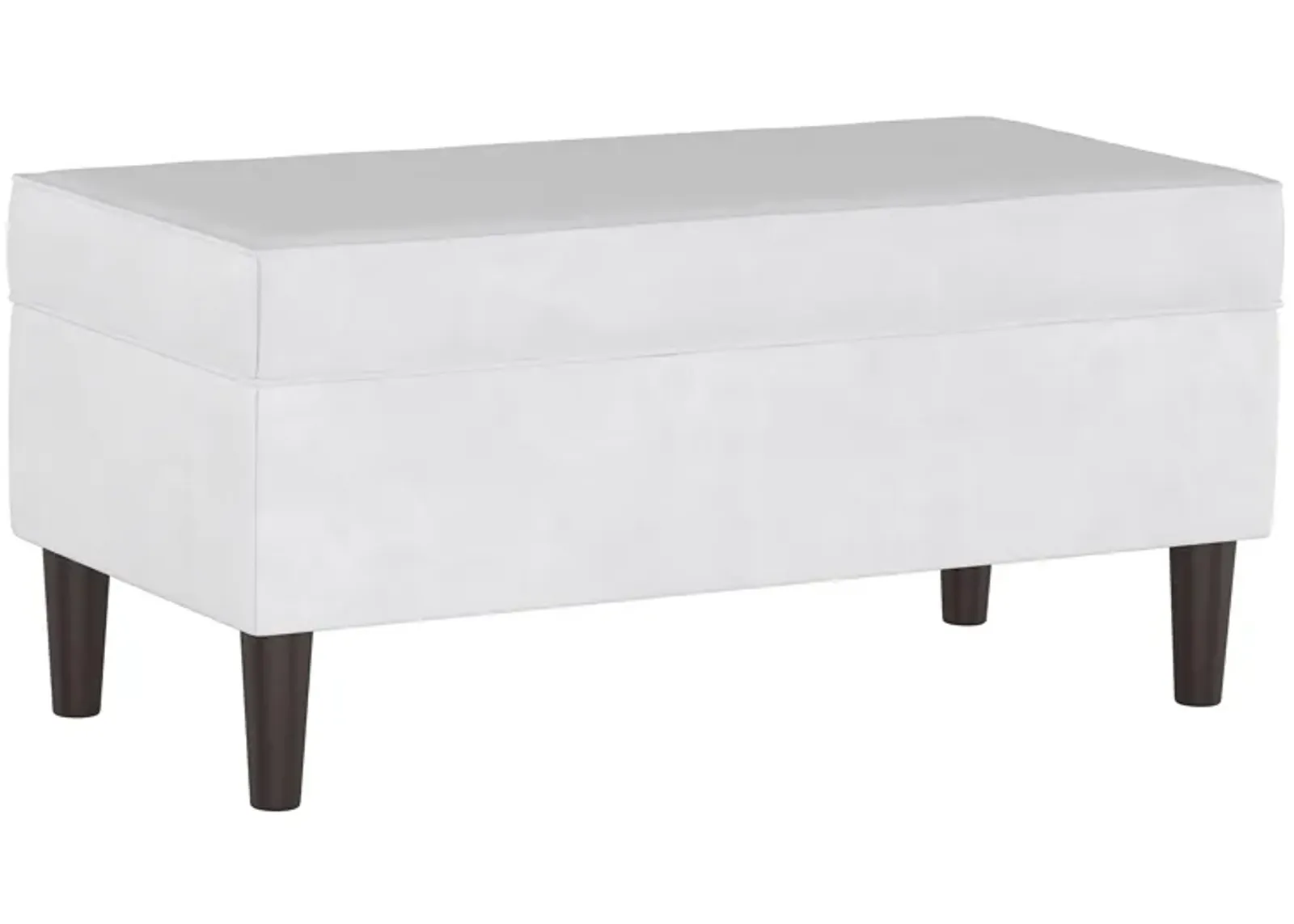 Verona Storage Bench in Velvet White by Skyline