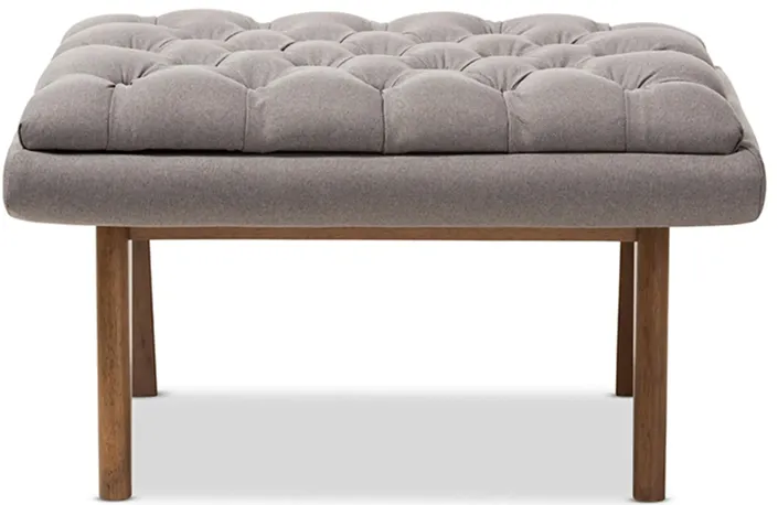 Annetha Ottoman in gray by Wholesale Interiors