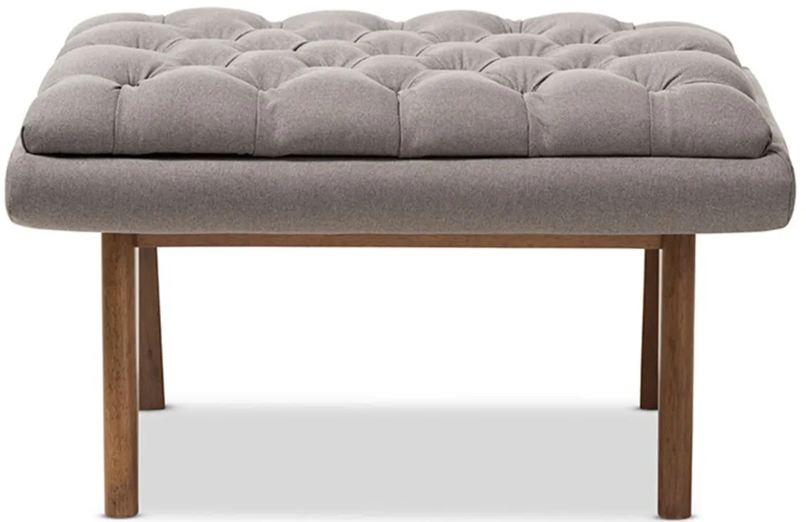 Annetha Ottoman in gray by Wholesale Interiors