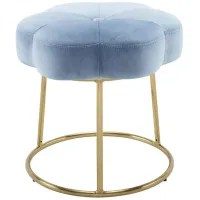 Seraphina Vanity Stool in Gold/Powder Blue by Linon Home Decor