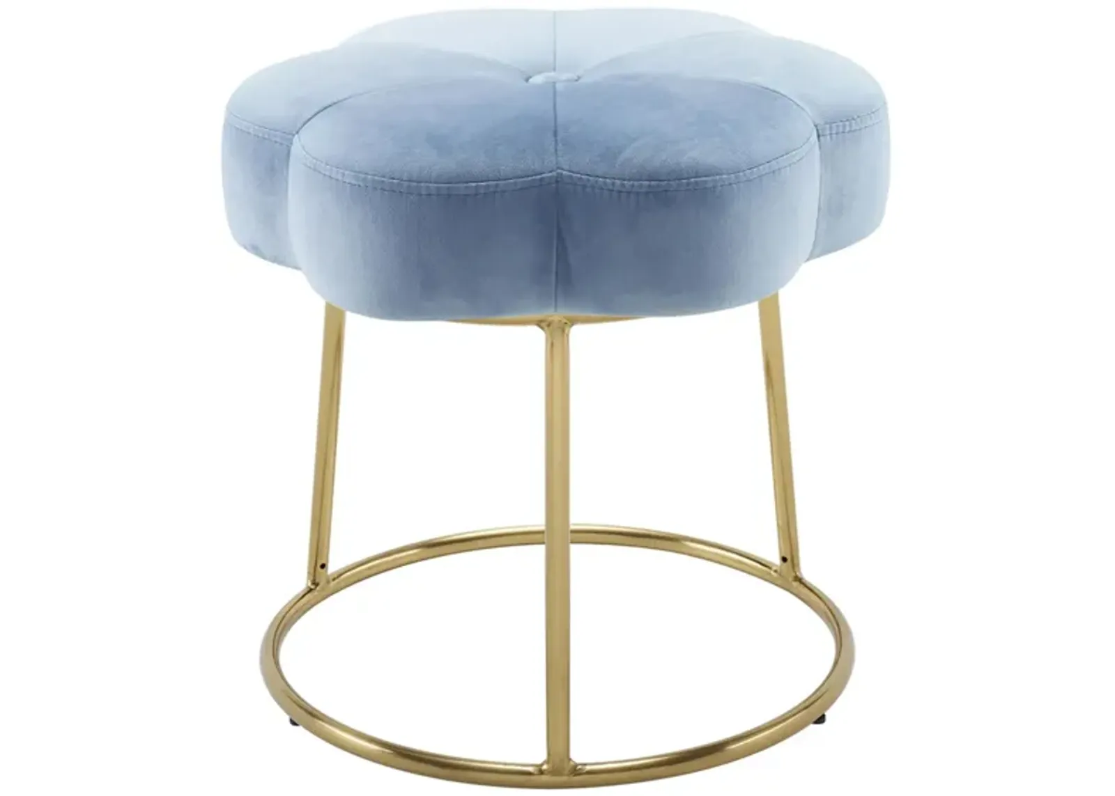 Seraphina Vanity Stool in Gold/Powder Blue by Linon Home Decor