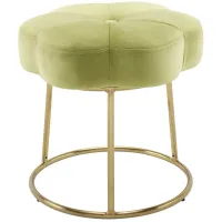 Seraphina Vanity Stool in Gold/Light Green by Linon Home Decor