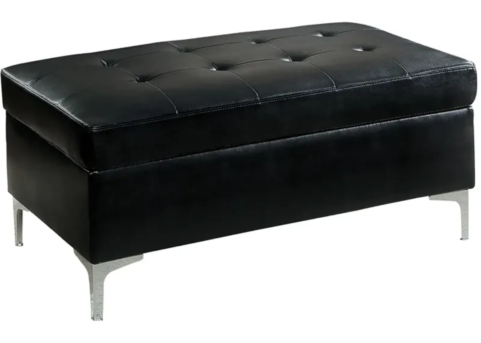 Cruz Ottoman in Black by Homelegance