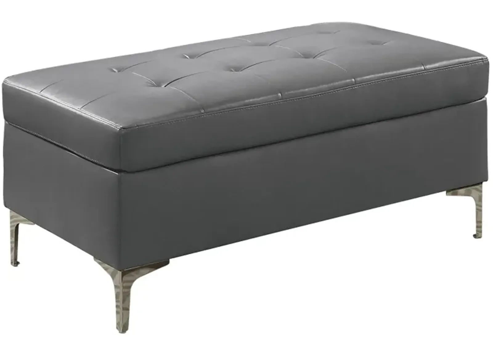 Cruz Ottoman in Gray by Homelegance