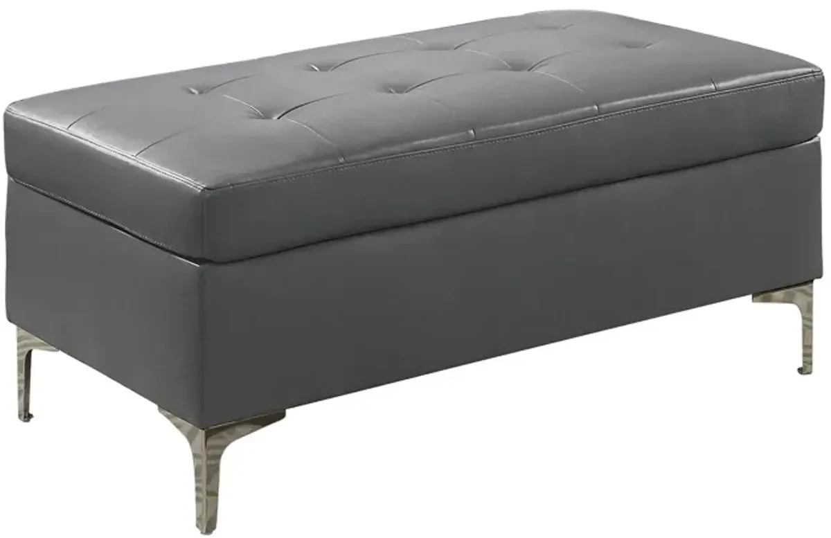 Cruz Ottoman in Gray by Homelegance