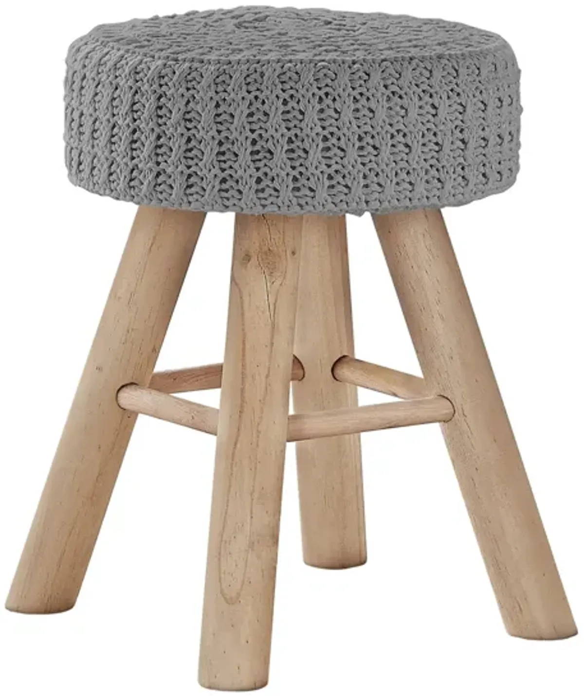 Monarch Specialties Knit Footrest in Gray by Monarch Specialties