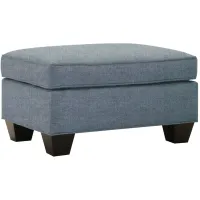 Briarwood Microfiber Ottoman in Elliot French Blue by H.M. Richards
