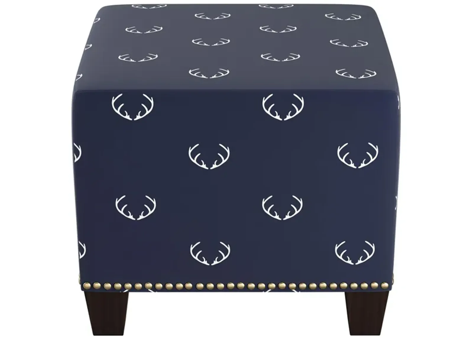 Merry Ottoman in Antler Navy by Skyline