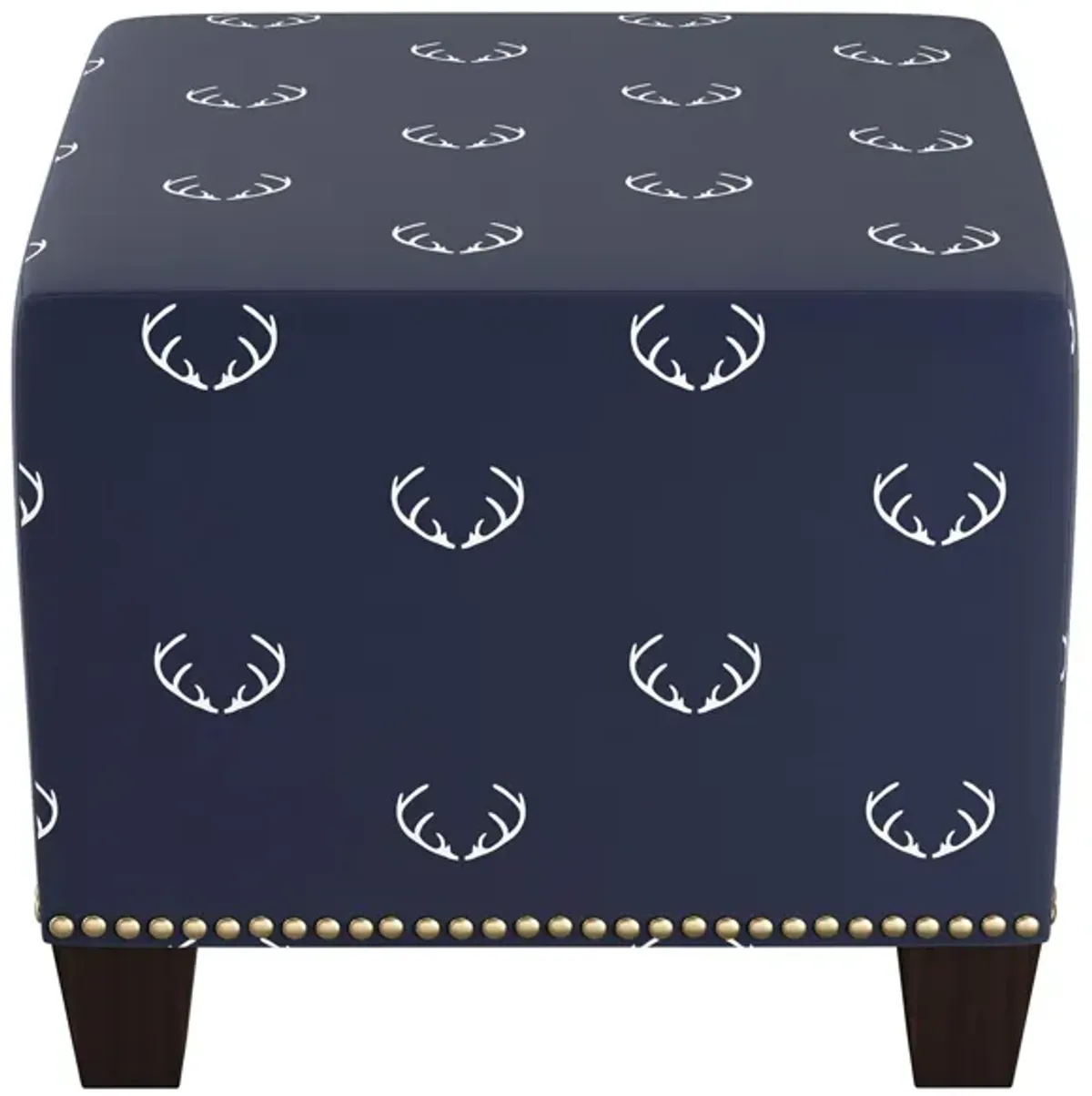 Merry Ottoman in Antler Navy by Skyline