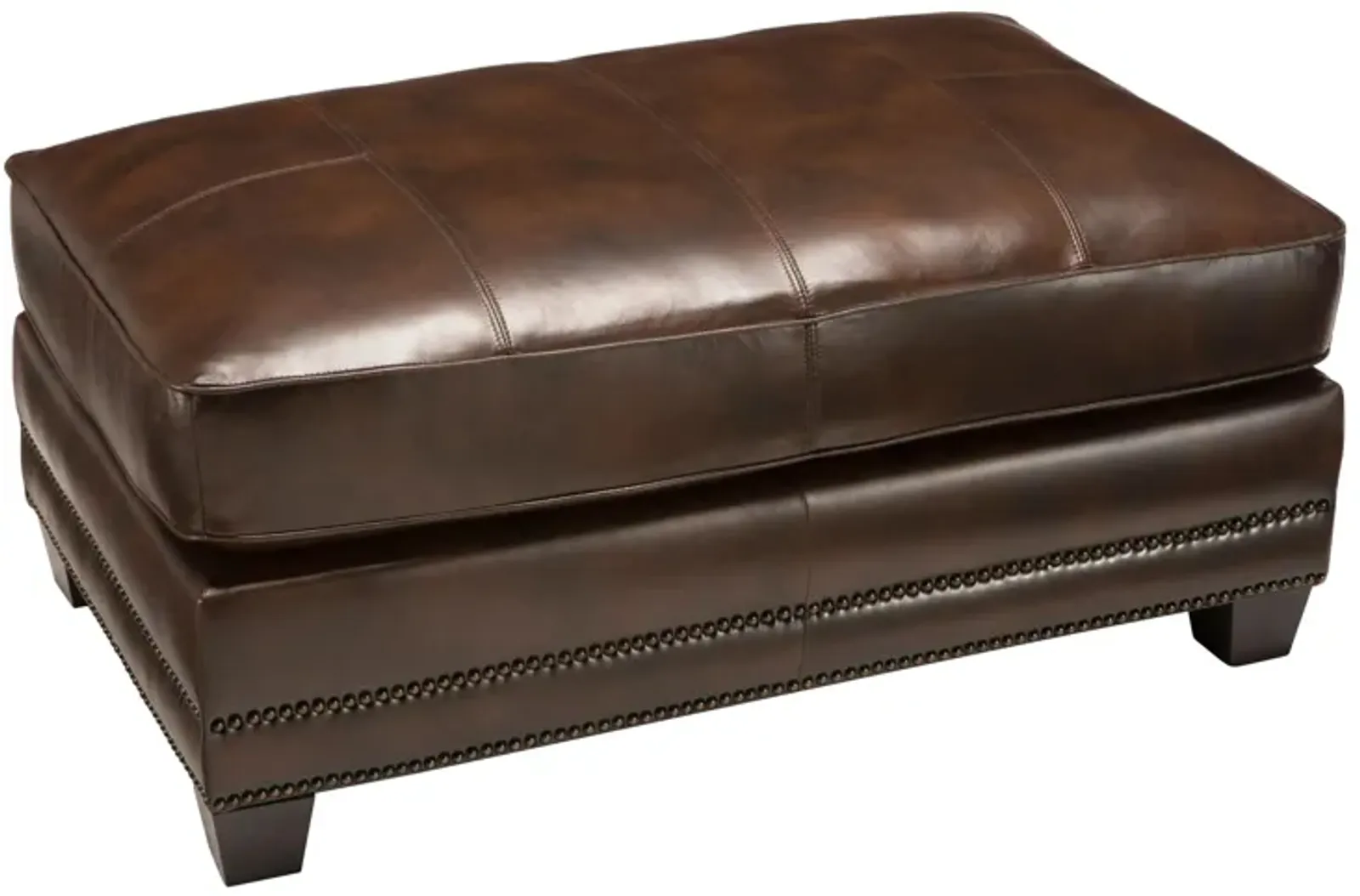 Romano Leather Cocktail Ottoman