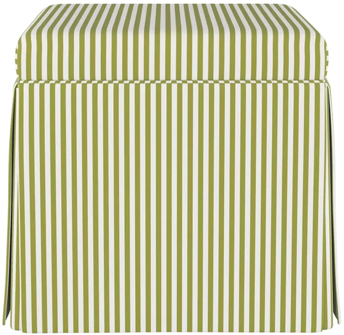 Merry Storage Ottoman in Candy Stripe Olive by Skyline