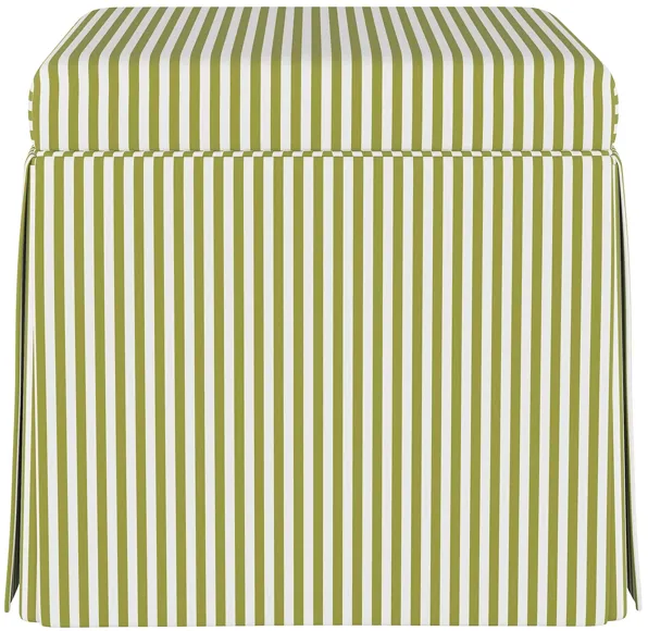 Merry Storage Ottoman in Candy Stripe Olive by Skyline