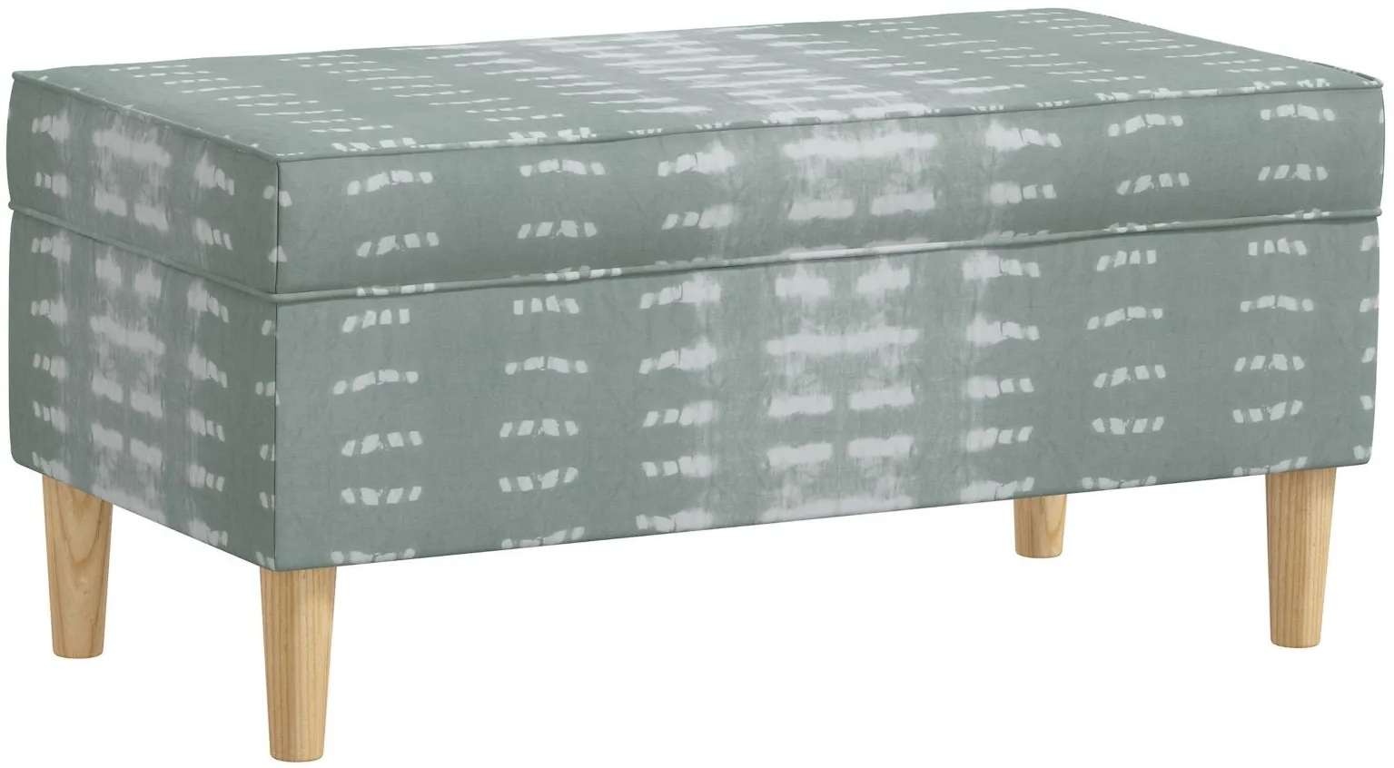 Ruthaford Storage Bench in Dotted Stripe Mist by Skyline