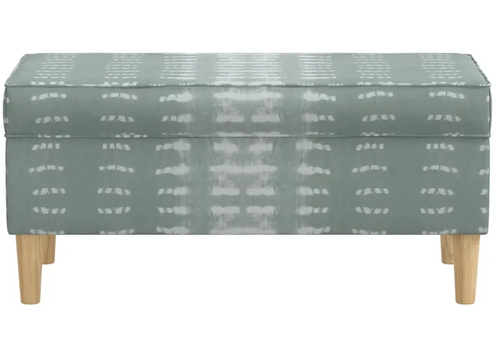 Ruthaford Storage Bench in Dotted Stripe Mist by Skyline