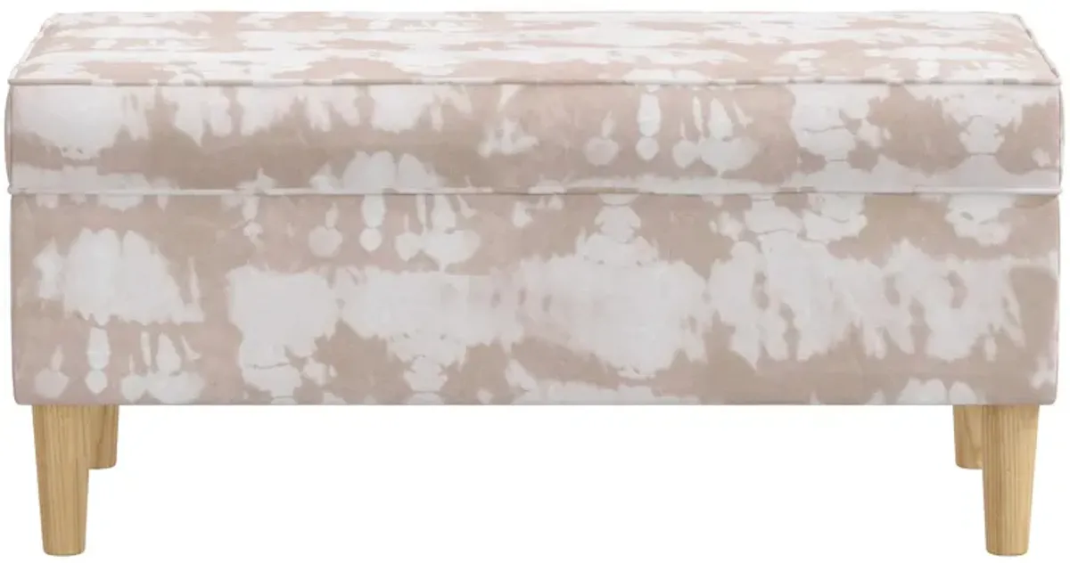 Ruthaford Storage Bench in Reverse Dye Blush by Skyline