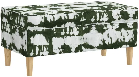 Ruthaford Storage Bench in Reverse Dye Green by Skyline