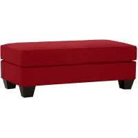 Briarwood Chair-and-a-Half Ottoman in Suede So Soft Cardinal by H.M. Richards