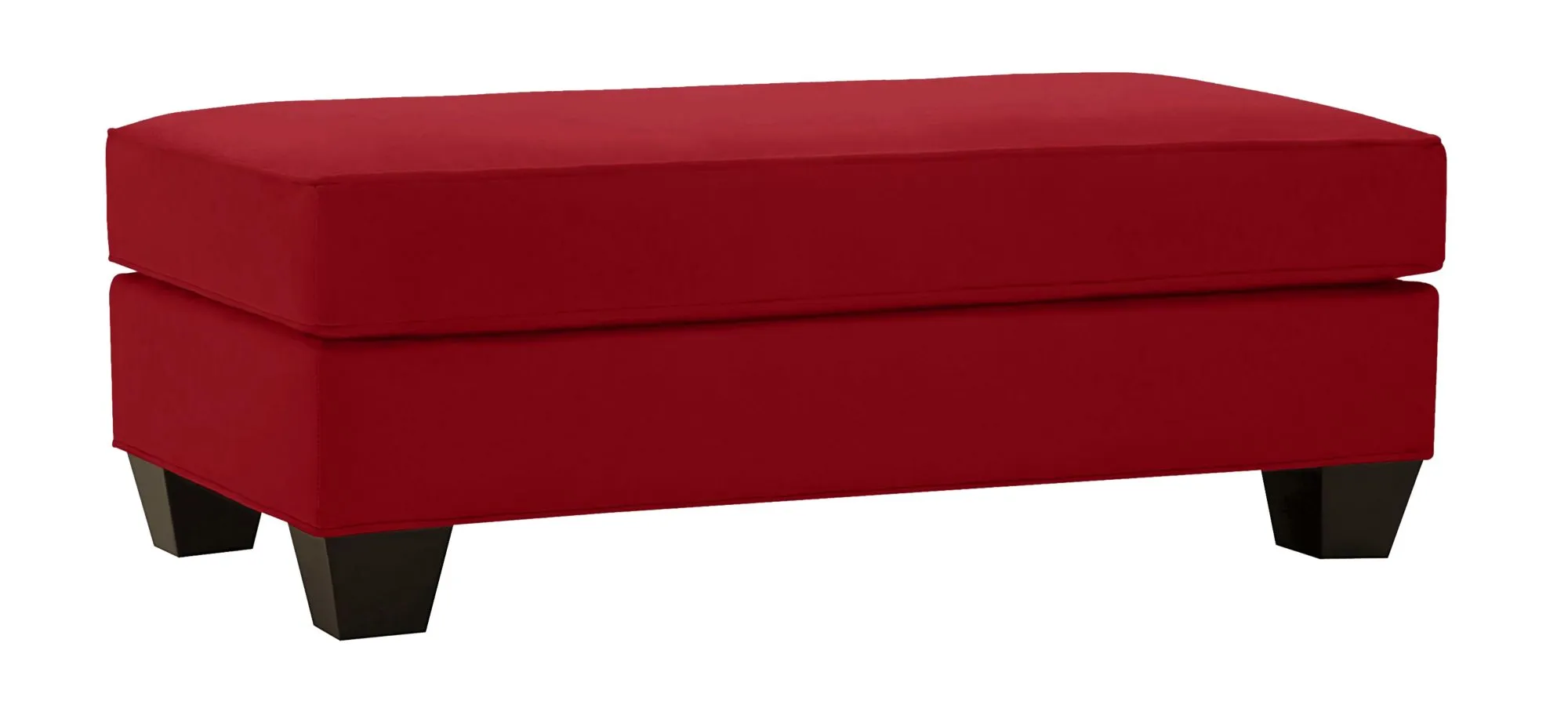 Briarwood Chair-and-a-Half Ottoman in Suede So Soft Cardinal by H.M. Richards