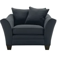 Briarwood Chair in Suede So Soft Midnight by H.M. Richards