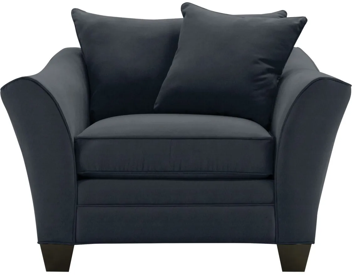Briarwood Chair in Suede So Soft Midnight by H.M. Richards