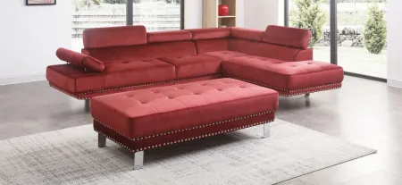 Derek 2-pc Sectional in Cherry by Glory Furniture