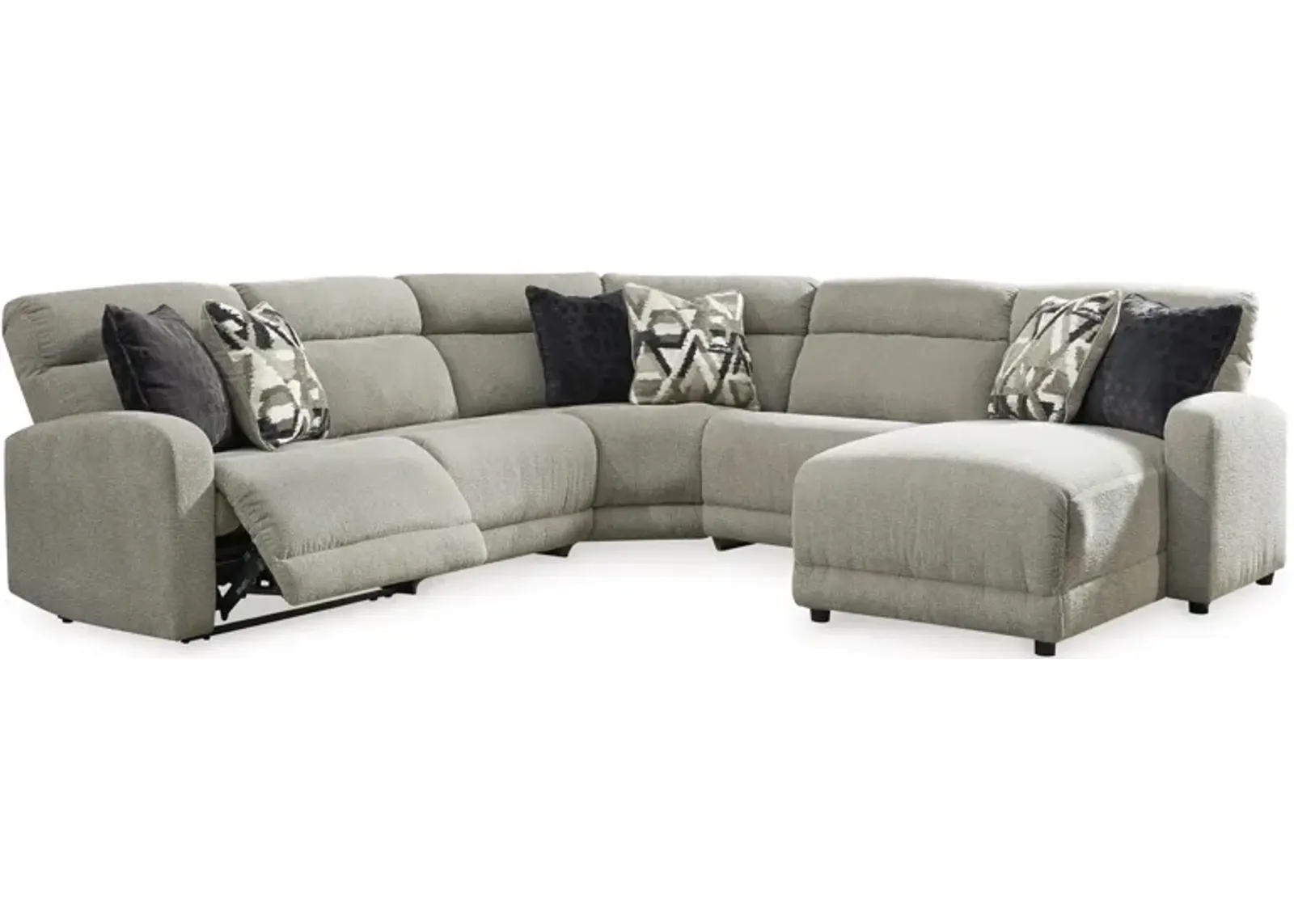 Colleyville 5-pc. Power Reclining Sectional with Chaise in Stone by Ashley Furniture