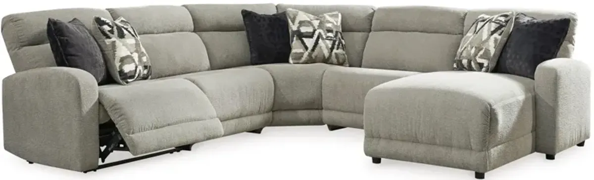 Colleyville 5-pc. Power Reclining Sectional with Chaise in Stone by Ashley Furniture